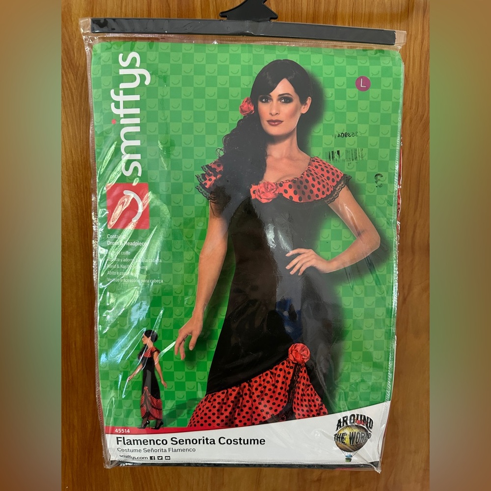 Flamenco Dance Dress in Black and Red Halloween Costume